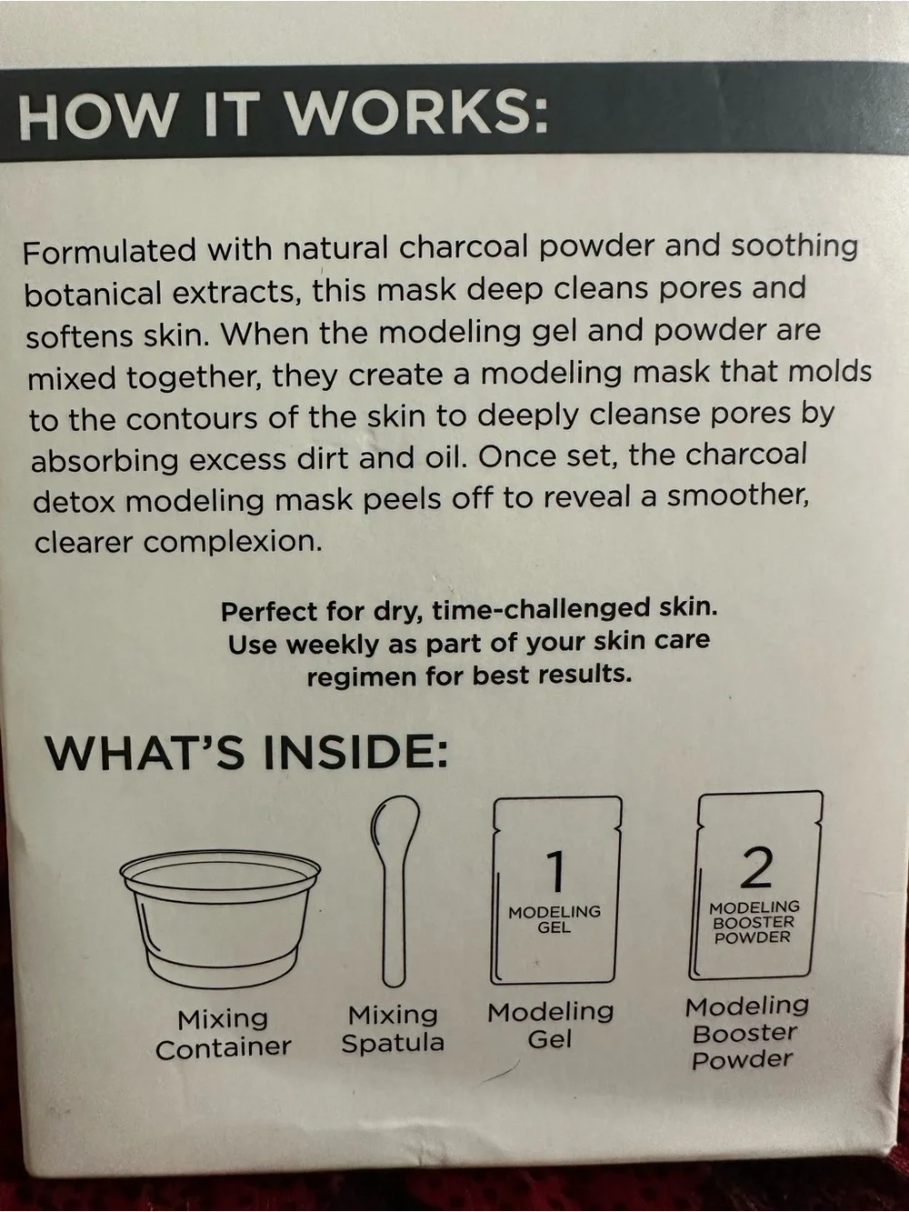 Miss Spa Charcoal Detox Modeling Mask Set - Black Clarifying Mask - Picture 2 of 4